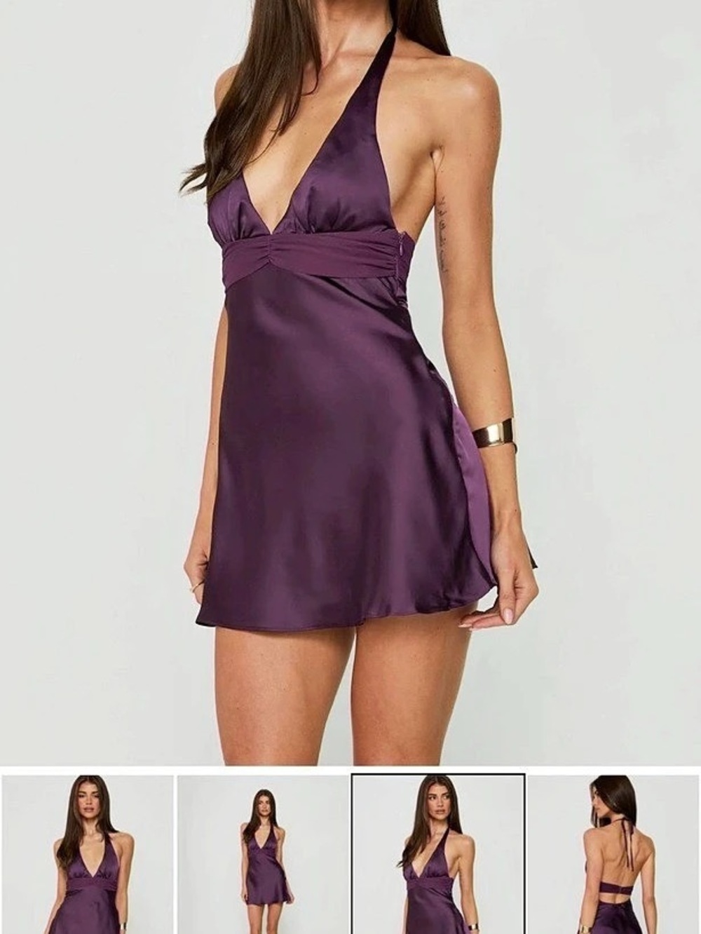 Princess Polly Odyssa Halter Mini Dress Purple